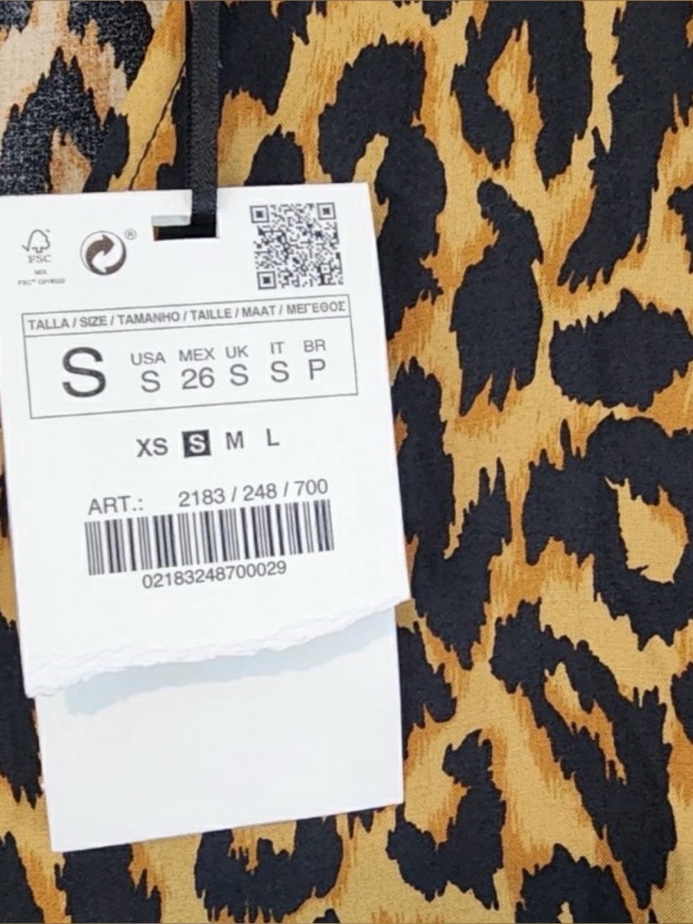 ZARA Wild Muse Leopard Print Tiered Maxi Dress Size S NWT - Picture 10 of 12